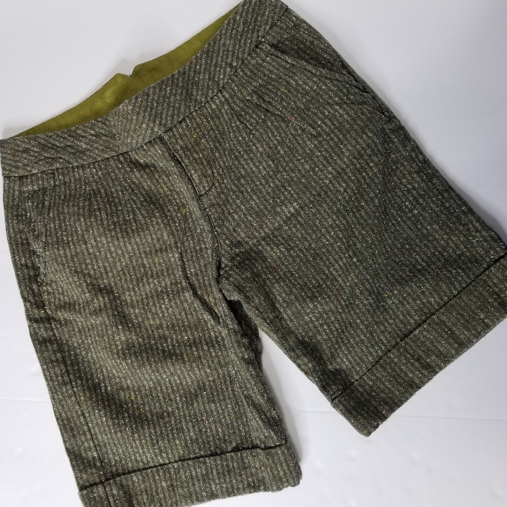 UO Lux Pinstripe Menswear Inspired Bermuda Shorts